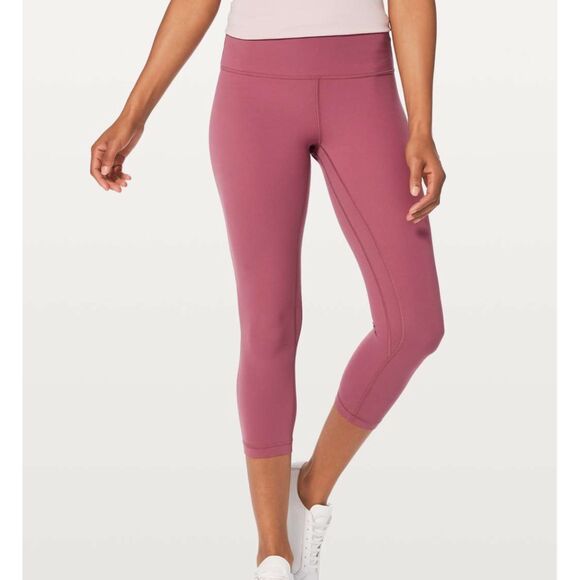 Women Lululemon Align Crop *21"High Rise Leggings in So Merlot Size 6 - Picture 1 of 4